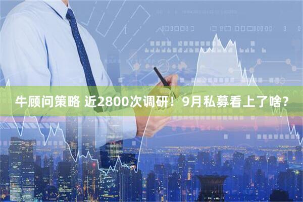 牛顾问策略 近2800次调研！9月私募看上了啥？