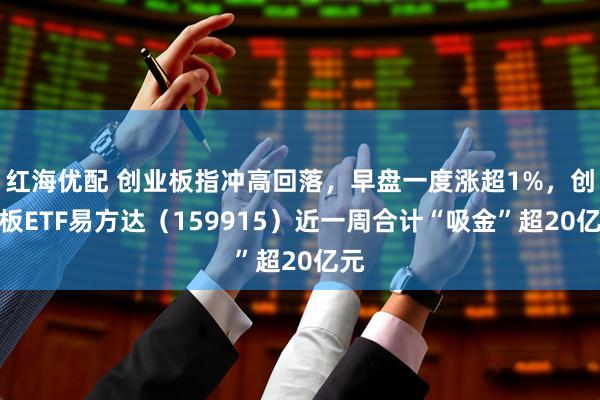 红海优配 创业板指冲高回落，早盘一度涨超1%，创业板ETF易方达（159915）近一周合计“吸金”超20亿元